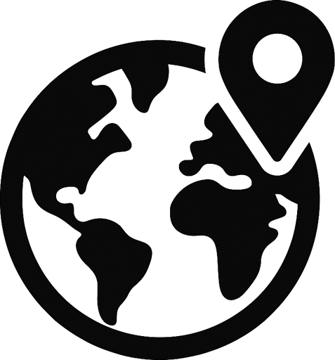 Minimalist geography icon.
In-Game asset.  2d.  High contrast.  No shadows