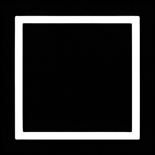 Just a square border white no details.
In-Game asset.  2d.  High contrast.  No shadows