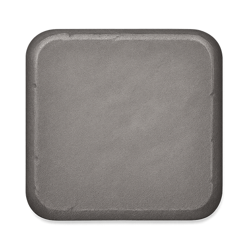 A gray square with rounded edges.
Single Game Texture.  In-Game asset.  2d.  Blank background.  High contrast.  No shadows