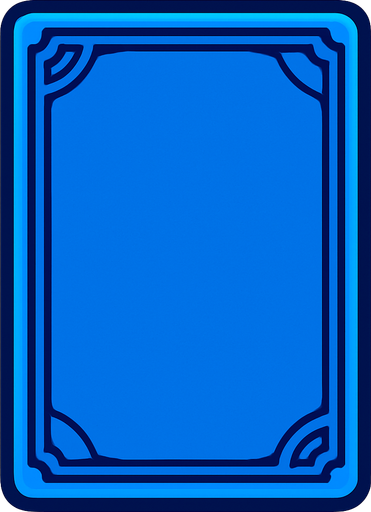 blue card.
In-Game asset.  2d.  High contrast.  No shadows