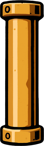 haz una tuberia vertical.
In-Game asset.  2d.  High contrast.  No shadows