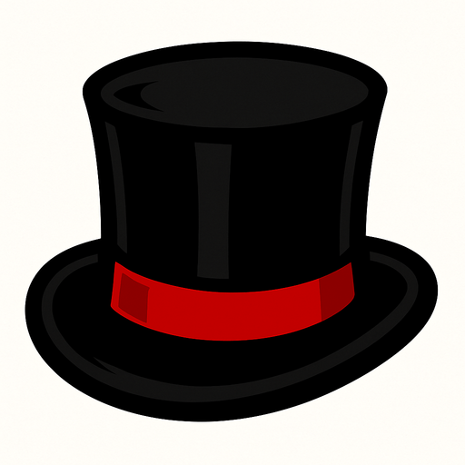 Top hat.
In-Game asset.  2d.  High contrast.  No shadows
