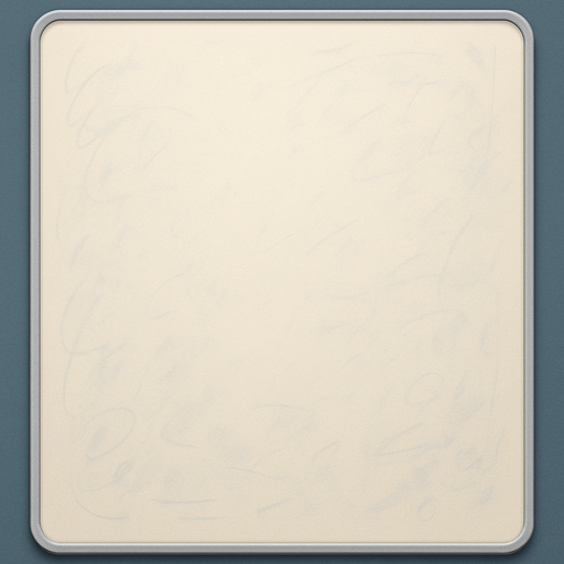 An office whiteboard aspect ratio 3/4, nothing on it but with it has some marks from previous drawings. Add some marks from previous usage. Should work as a background for a modal dialog. Cute soft graphics. soft ambient light. semi-matte to satin surfaces. naturalistic with slight saturation boost colors. Tone is premium, friendly, clean with lifestyle or service-oriented appeal.
In-Game asset.  2d.  High contrast.  No shadows