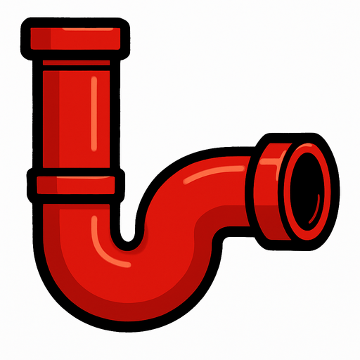 Red pipe.
In-Game asset.  2d.  High contrast.  No shadows