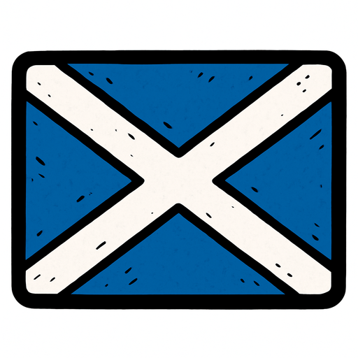 scotland flag.
In-Game asset.  2d.  High contrast.  No shadows