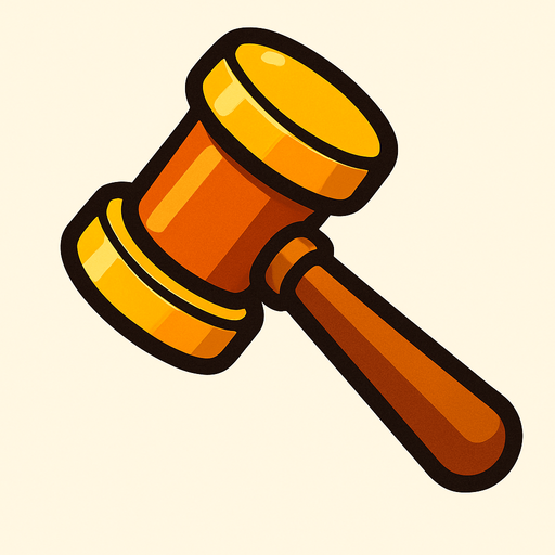 gavel.
In-Game asset.  2d.  High contrast.  No shadows