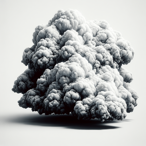 bunch clouds.
Single Game Texture.  In-Game asset.  Blank background.  High contrast.