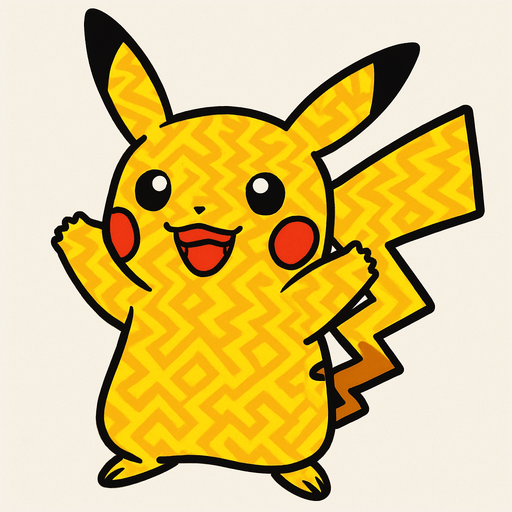 PATTERNED YELLOW
TOP POKEMON.
In-Game asset.  2d.  High contrast.  No shadows