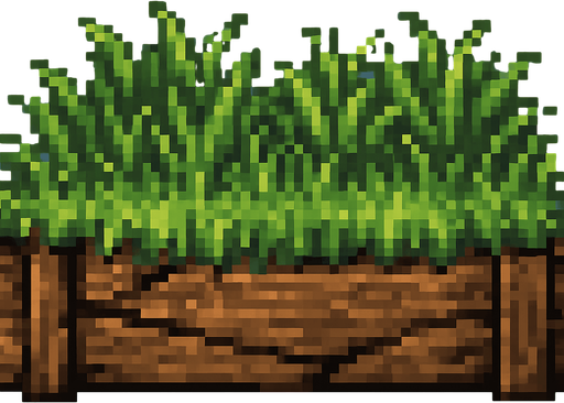 remove the planks in the selected area and add grass in 16 bit style