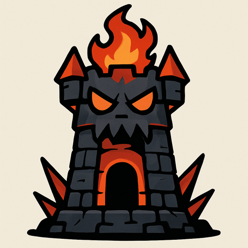 enemyTower.
In-Game asset.  2d.  High contrast.  No shadows