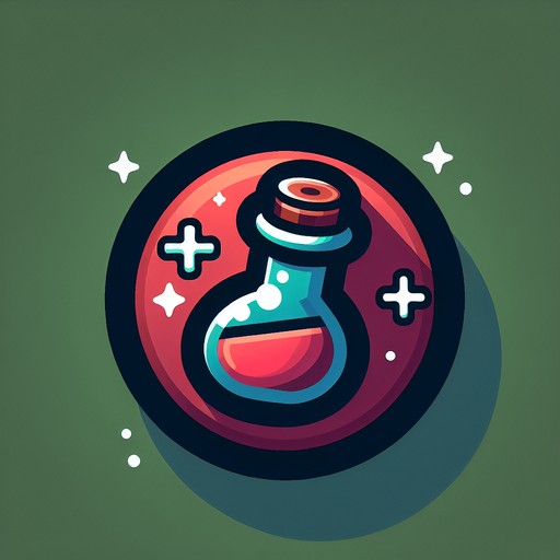 Health potion button..
Single Game Texture. In-Game asset. 2d. Blank background. High contrast. No shadows.