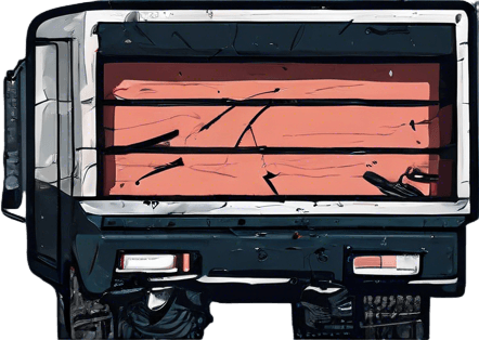 completely wrecked  in multiple pieces