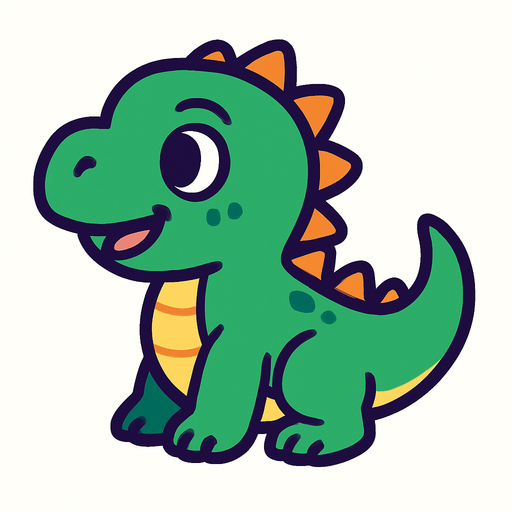 bebek dinazor.
In-Game asset.  2d.  High contrast.  No shadows