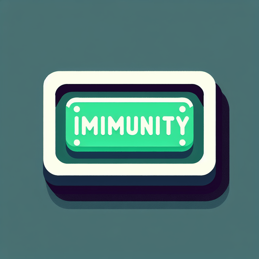 Single Game Texture. In-Game asset. 2d. flat minimalistic graphic. flat rectengular graphic that says "Immunity". Top view. Blank background. low contrast. No shadows. green color.
Single Game Texture. In-Game asset. 2d. Blank background. High contrast. No shadows.