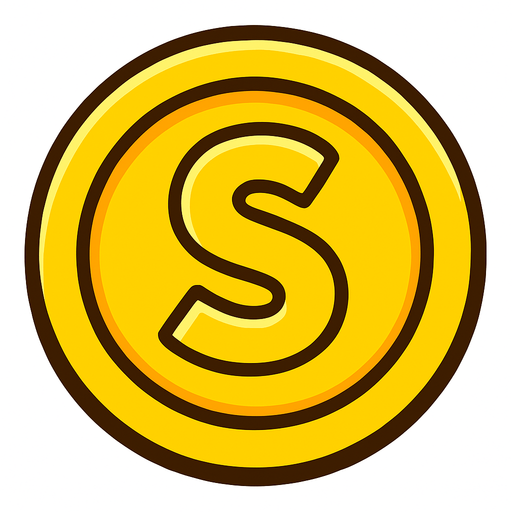 Coin.
In-Game asset.  2d.  High contrast.  No shadows