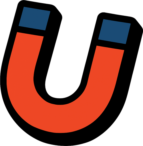 u magnet.
In-Game asset.  2d.  High contrast.  No shadows