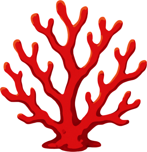 Coral rouge.
In-Game asset.  2d.  High contrast.  No shadows