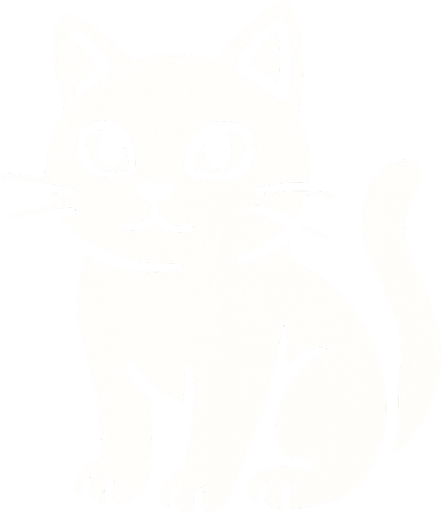 White cat.
In-Game asset.  2d.  High contrast.  No shadows