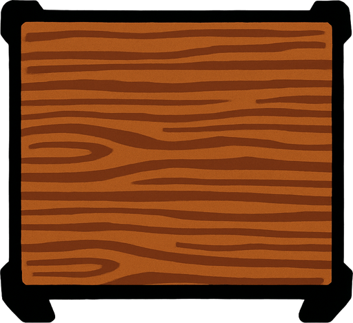 mesa vista desde arriba.
In-Game asset.  2d.  High contrast.  No shadows