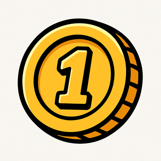 Coin.
In-Game asset.  2d.  High contrast.  No shadows