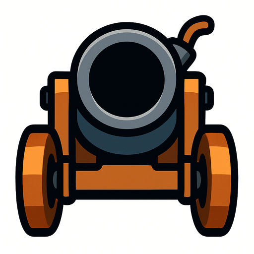 Canon facing forward.
In-Game asset.  2d.  High contrast.  No shadows