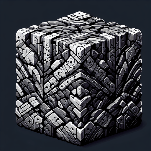 rock pattern.
Single Game Texture.  In-Game asset.  2d.  Blank background.  High contrast.  No shadows