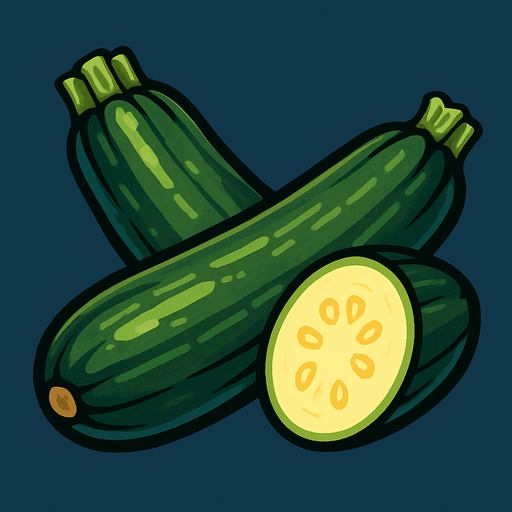Courgettes.
In-Game asset.  2d.  High contrast.  No shadows
