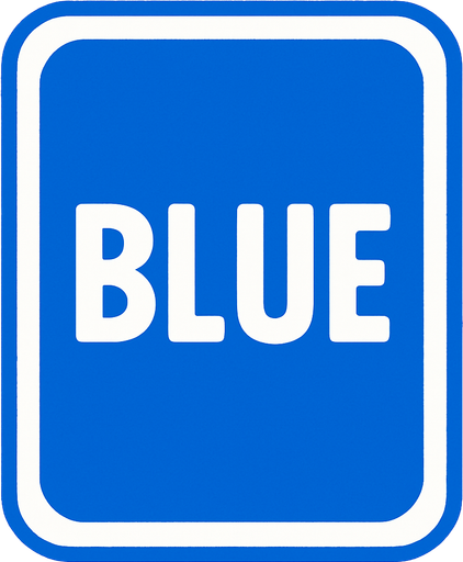 blue card.
In-Game asset.  2d.  High contrast.  No shadows