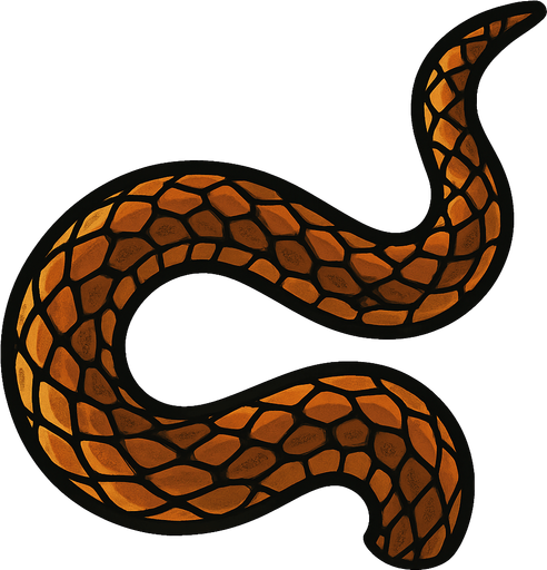 yılan gövdesi.
In-Game asset.  2d.  High contrast.  No shadows