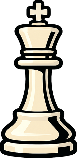 White King Chess.
In-Game asset.  2d.  High contrast.  No shadows