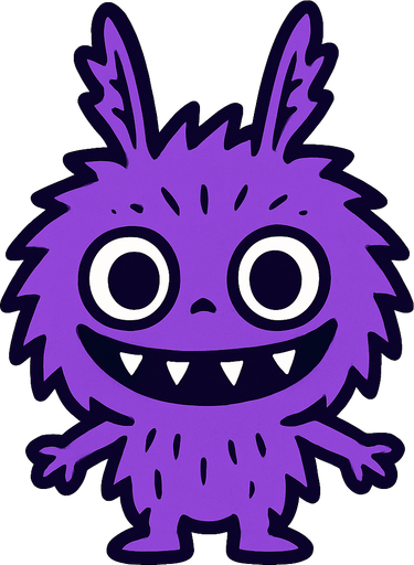 Labubu purple.
In-Game asset.  2d.  High contrast.  No shadows