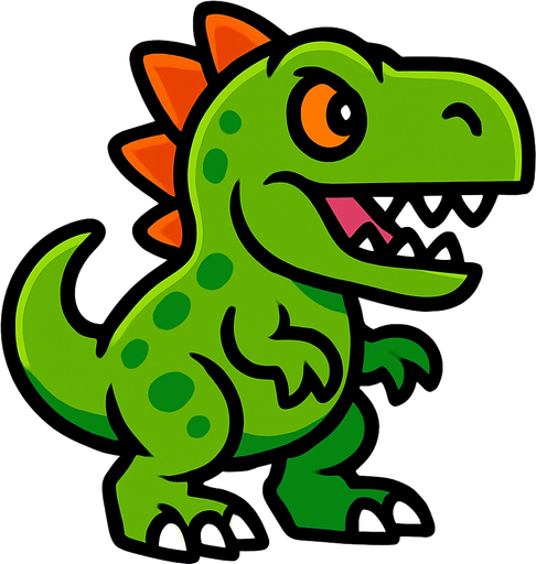 Dinozor.
In-Game asset.  2d.  High contrast.  No shadows