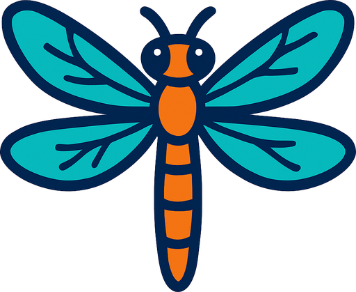 Libellule.
In-Game asset.  2d.  High contrast.  No shadows