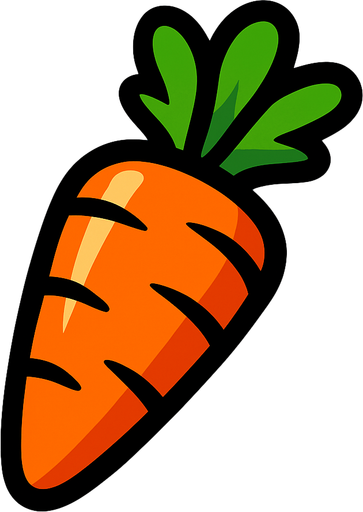 Carrot.
In-Game asset.  2d.  High contrast.  No shadows
