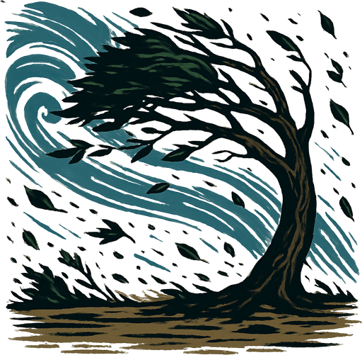 Vendaval, algo realista.
In-Game asset.  2d.  High contrast.  No shadows