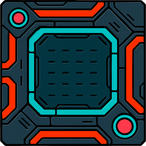 piso futurista.
In-Game asset.  2d.  High contrast.  No shadows