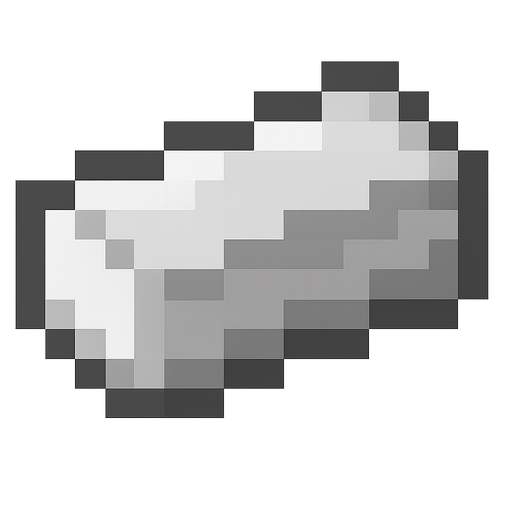 No background Minecraft iron ingot