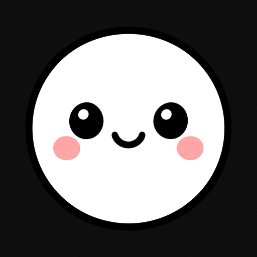 crea la imagen de una pelotita blanca simple kawai.
In-Game asset.  2d.  High contrast.  No shadows