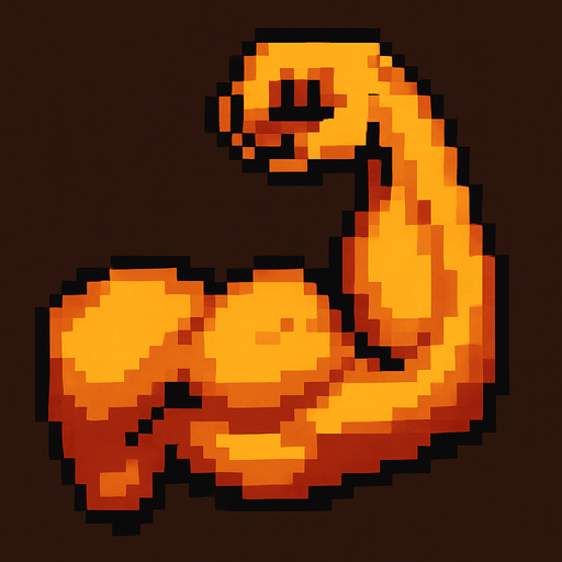 Pixel kaslı kol 2d kuş bakışı.
In-Game asset.  2d.  High contrast.  No shadows