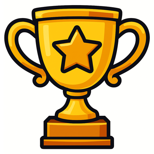 A trophy without any background.
In-Game asset.  2d.  High contrast.  No shadows