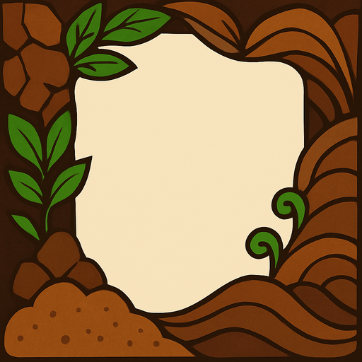 El margen para una carta que representa el tipo tierra