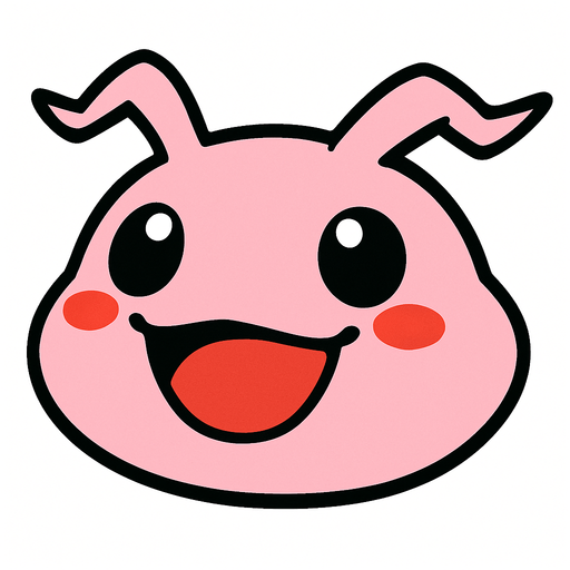 Cara Koromon feliz.
In-Game asset.  2d.  High contrast.  No shadows