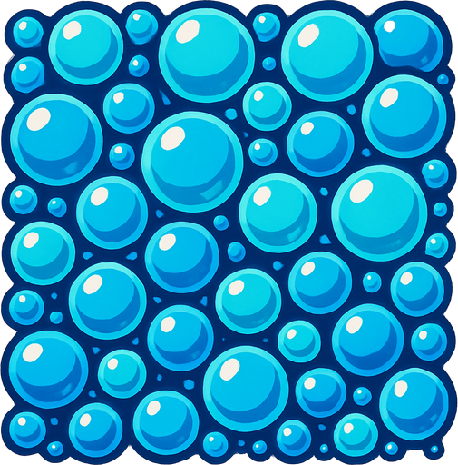 wall of bubbles.
In-Game asset.  2d.  High contrast.  No shadows