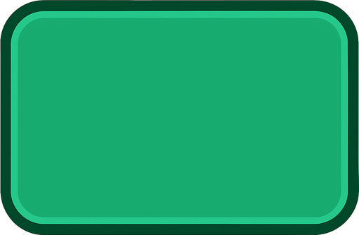 Crea un rectángulo para asset de botón. Debe ser: color verde esmeralda con borde en forma de rectángulo.
Los colores deben ser planos, y los bordes redondeados.
In-Game asset.  2d.  High contrast.  No shadows. anime. simple