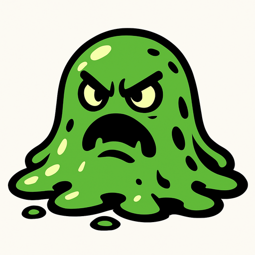get an enemy in the form of slime.
In-Game asset.  2d.  High contrast.  No shadows