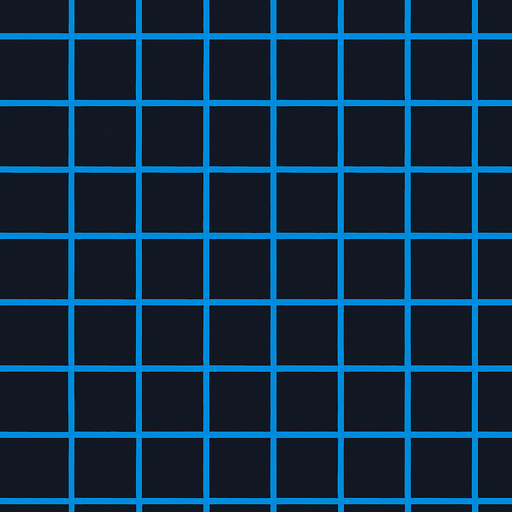 screen-wrappable repeating blue grid on dark background.
In-Game asset.  2d.  High contrast.  No shadows