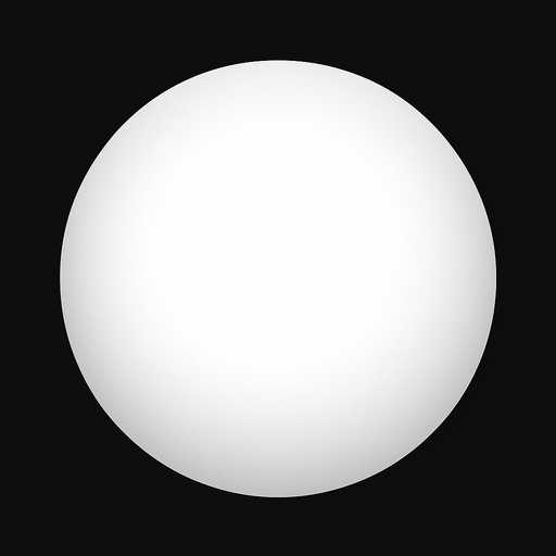 A white circle with a lightening gradient towards the edge..
Single Game Texture.  In-Game asset.  2d.  Blank background.  High contrast.  No shadows