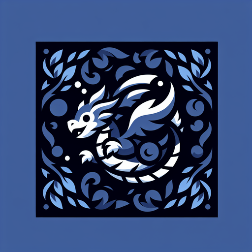 arka planı lacivert ejderha animasyon şeklinde.
Single Game Texture.  In-Game asset.  2d.  Blank background.  High contrast.  No shadows