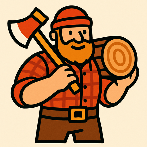 Oduncu.
In-Game asset.  2d.  High contrast.  No shadows