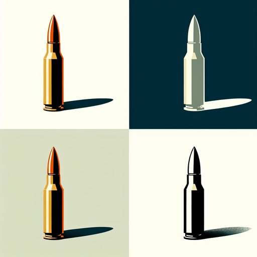 bullet 2d.  Blank background.  High contrast.  No shadows